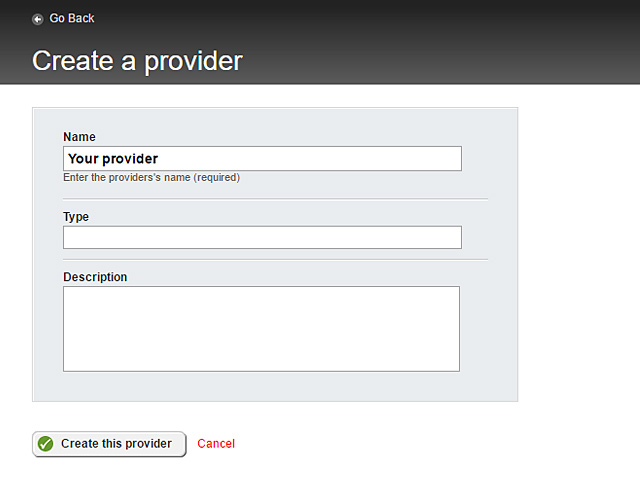 Create a provider