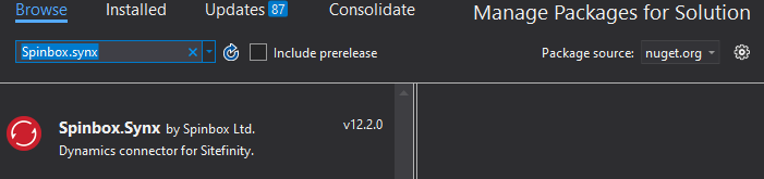 Synx NuGet package